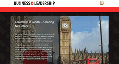 Desktop Screenshot of businessandleadership.com