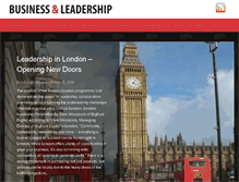 Tablet Screenshot of businessandleadership.com